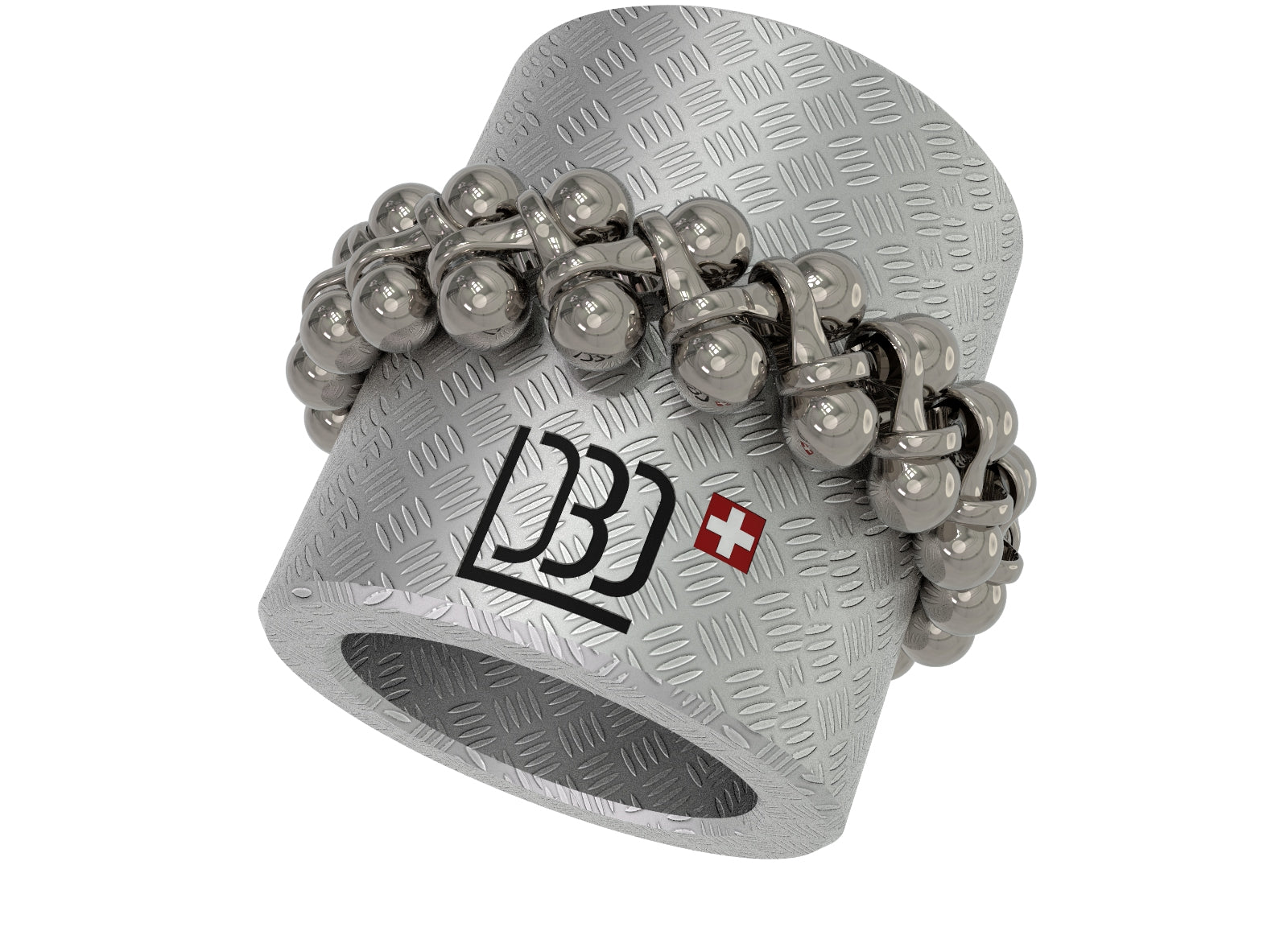 Polished Titanium Sphere Mesh Bracelet