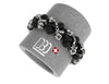 Bracelet maille Sphère Acier / Titane  avec DLC noir