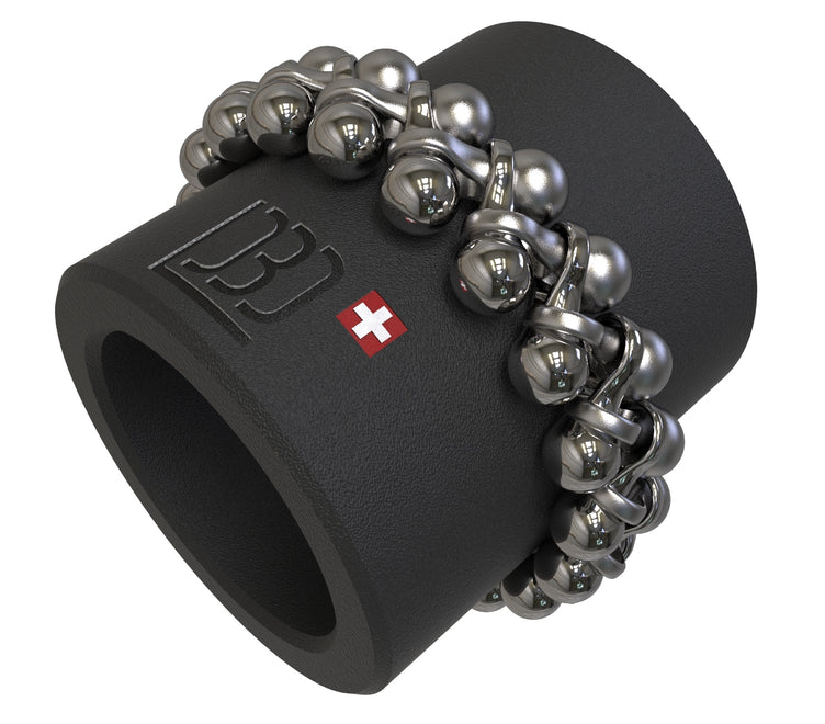 Sphere mesh bracelet Titanium / Polished / matt Steel